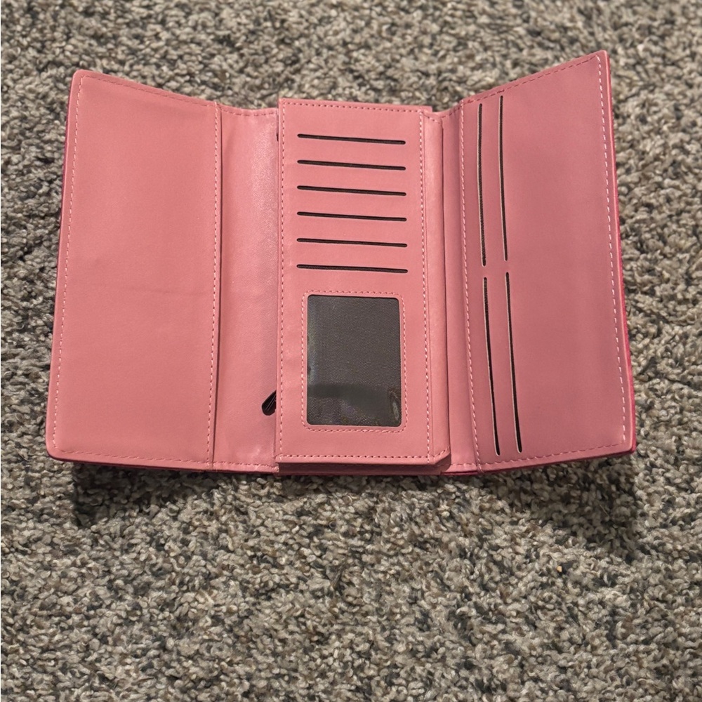 Pink soft leather Wallet - Picture 5 of 8